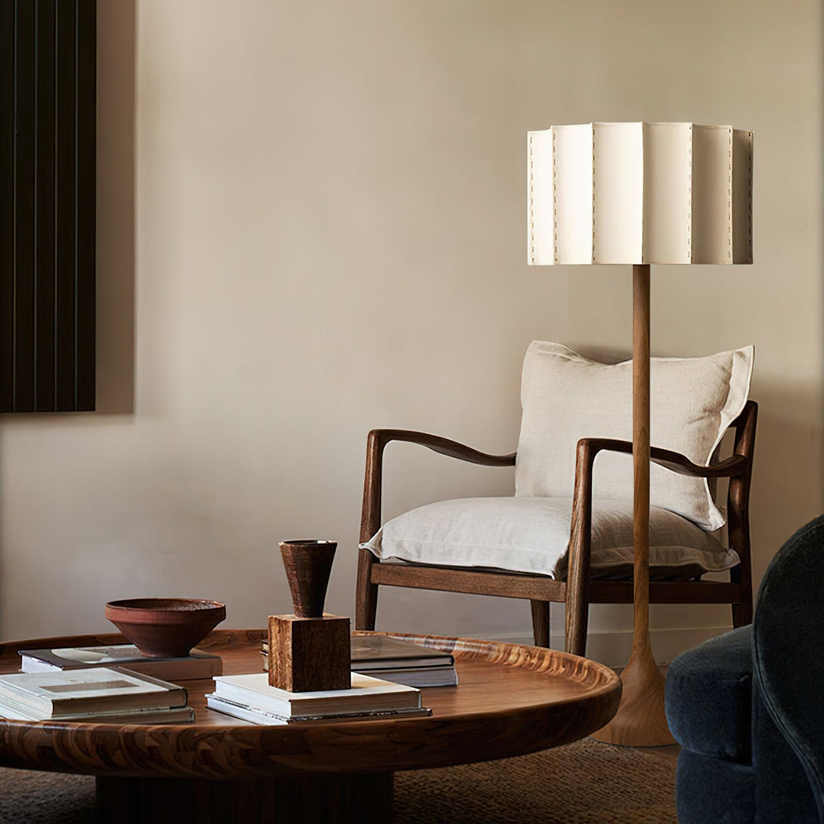 Westridge Walnut Fabric Floor Lamp