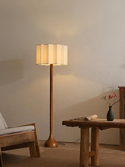Westridge Walnut Fabric Floor Lamp