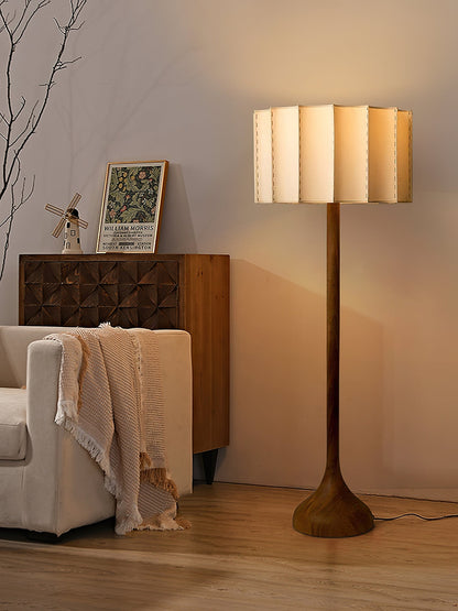 Westridge Walnut Fabric Floor Lamp