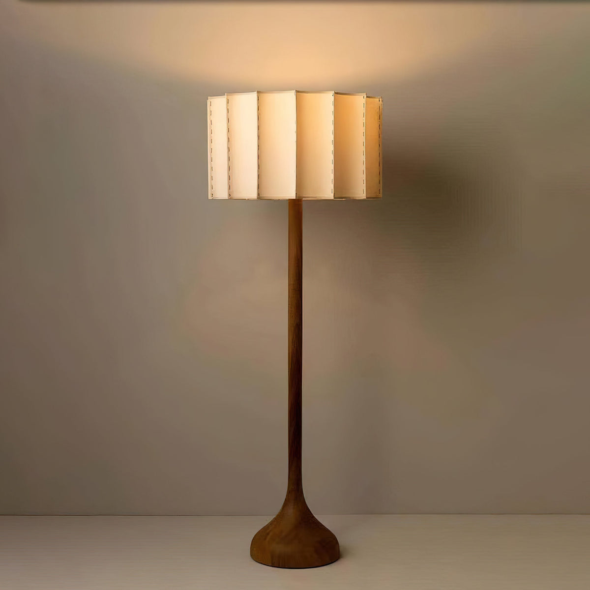 Westridge Walnut Fabric Floor Lamp