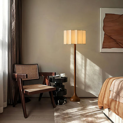 Westridge Walnut Fabric Floor Lamp