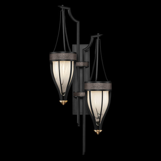 Whorled Glass Shagreen Accent Wall Sconce