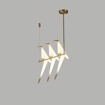 Wingfold Gold LED Multi-Light Chandelier