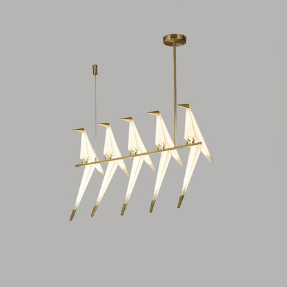Wingfold Gold LED Multi-Light Chandelier