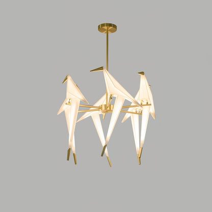 Wingfold Gold LED Multi-Light Chandelier