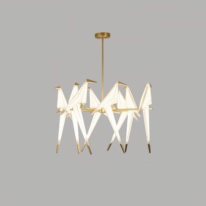 Wingfold Gold LED Multi-Light Chandelier