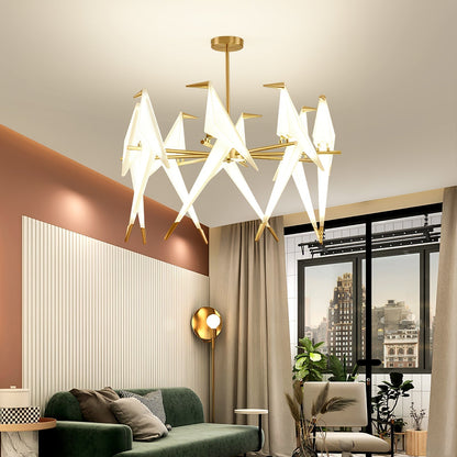 Wingfold Gold LED Multi-Light Chandelier