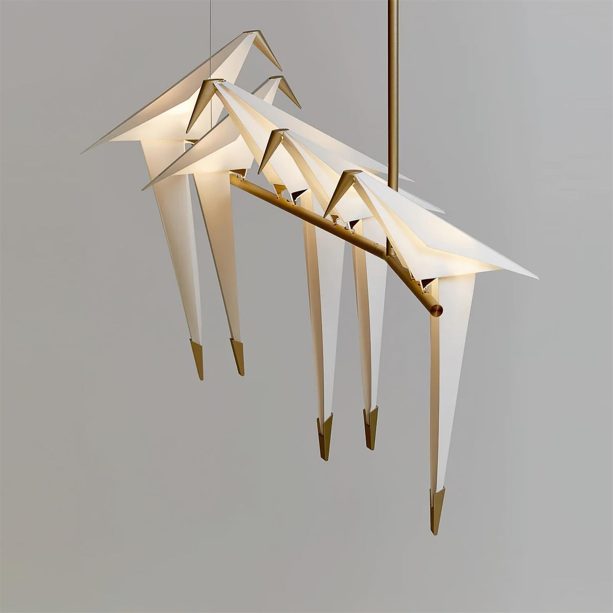 Wingfold Gold LED Multi-Light Chandelier