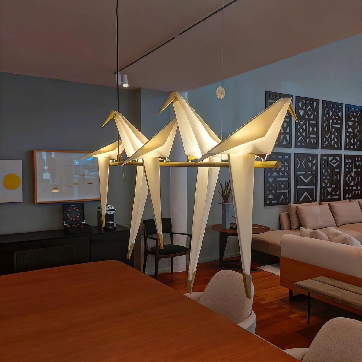Wingfold Gold LED Multi-Light Chandelier
