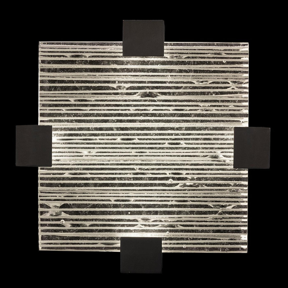 Zen Rake Cast Glass Waterproof LED Ceiling Light