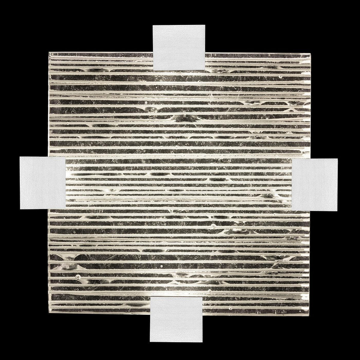 Zen Rake Cast Glass Waterproof LED Ceiling Light