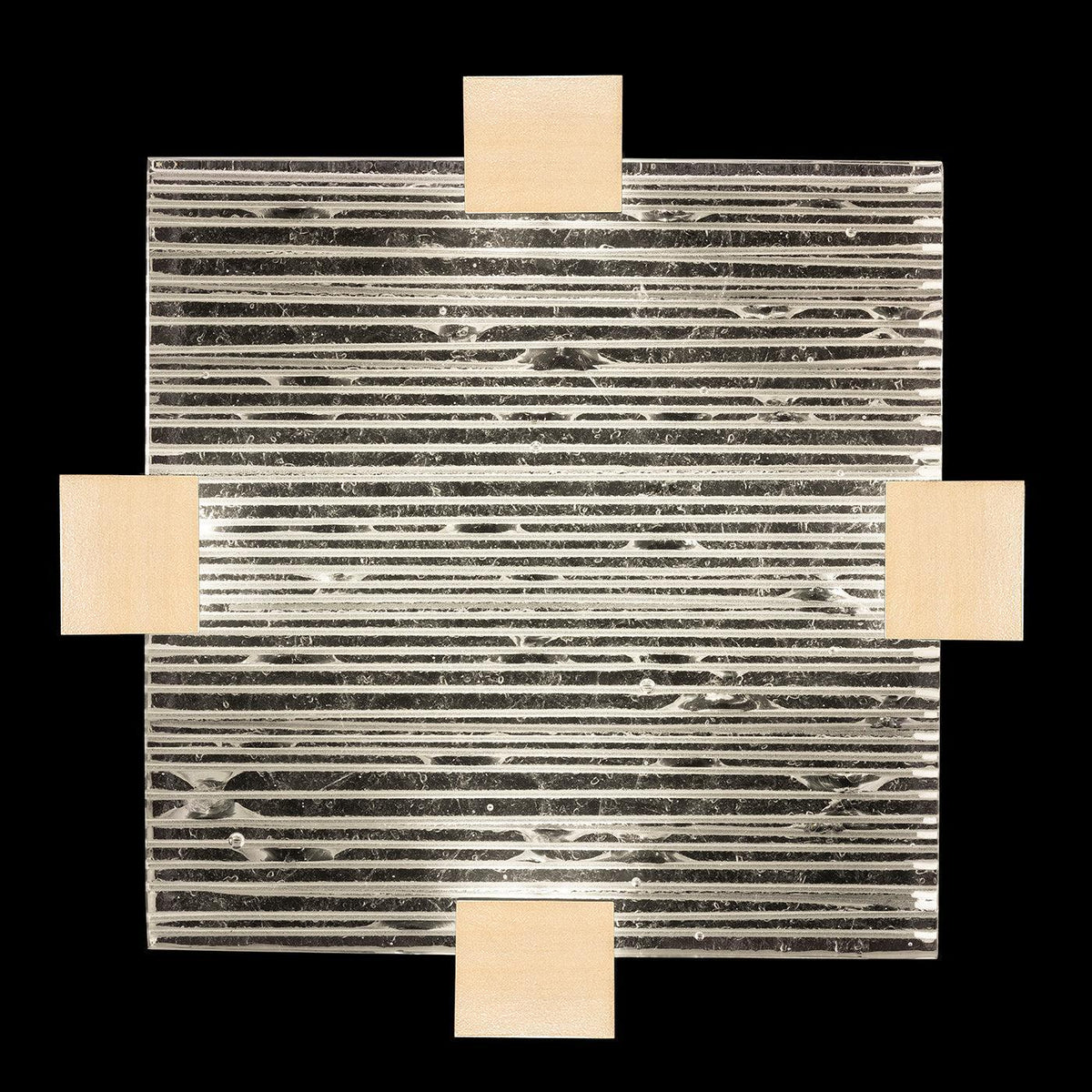 Zen Rake Cast Glass Waterproof LED Ceiling Light
