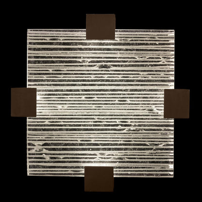 Zen Rake Cast Glass Waterproof LED Ceiling Light