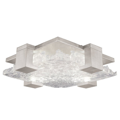 Zen Rake Cast Glass Waterproof LED Ceiling Light