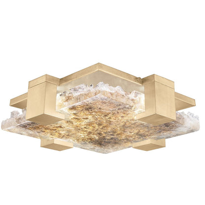 Zen Rake Cast Glass Waterproof LED Ceiling Light
