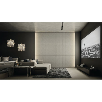 Zen Rake Cast Glass Waterproof LED Ceiling Light