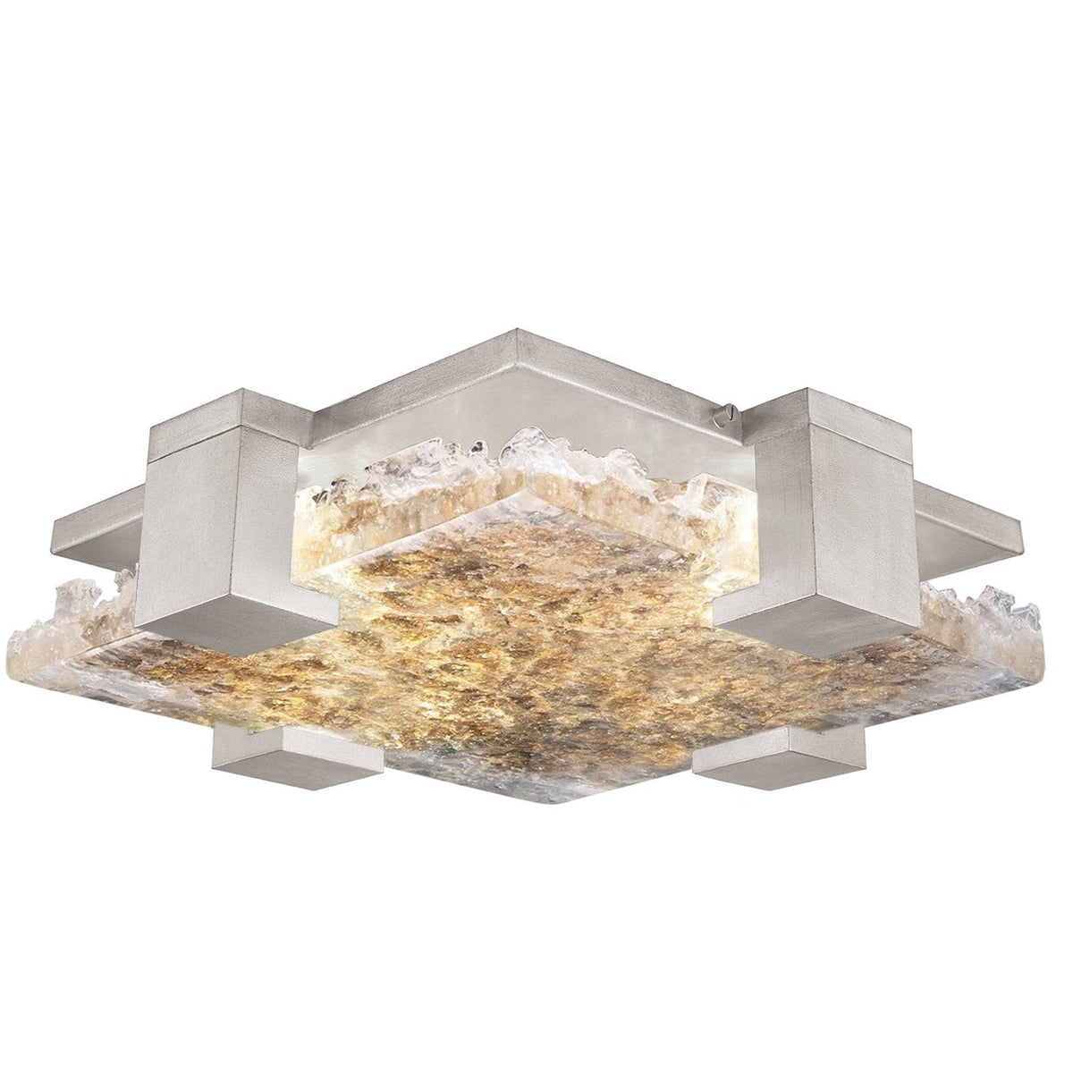 Zen Rake Cast Glass Waterproof LED Ceiling Light