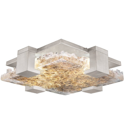 Zen Rake Cast Glass Waterproof LED Ceiling Light